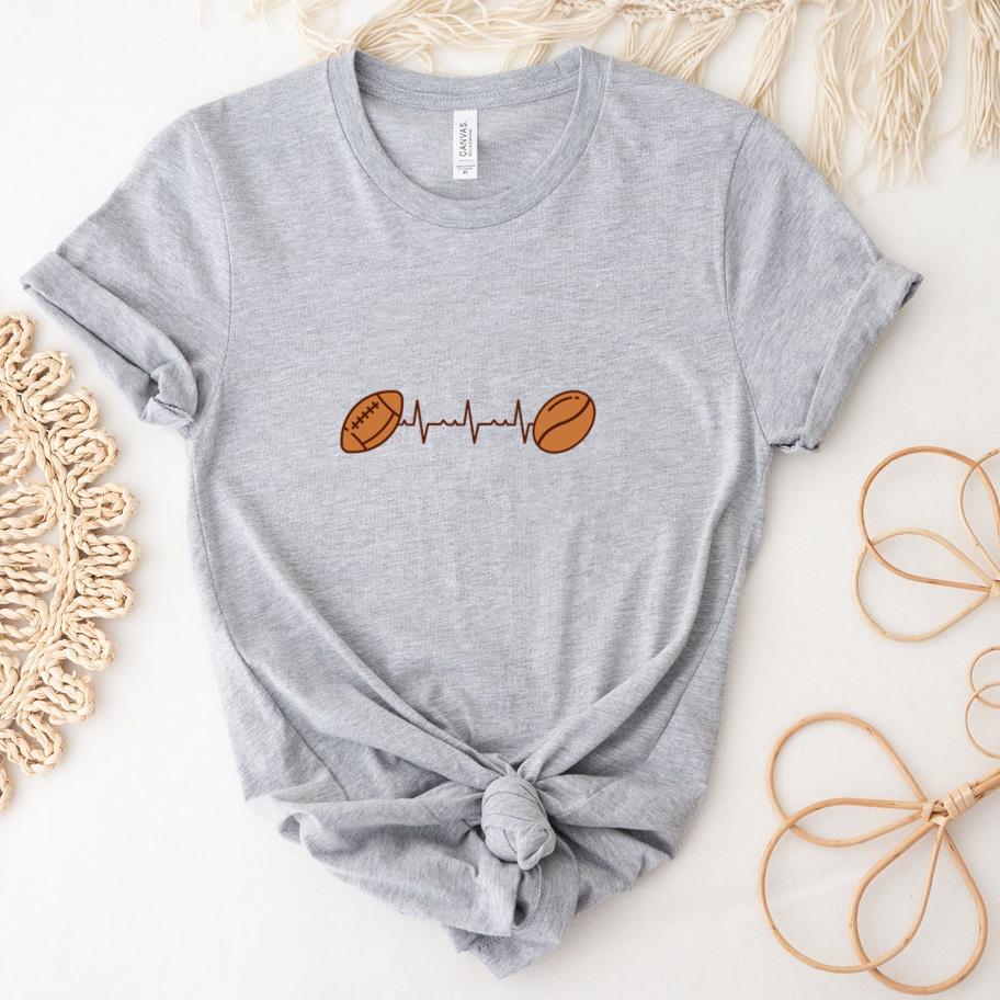 Football And A Heartbeat T-Shirt