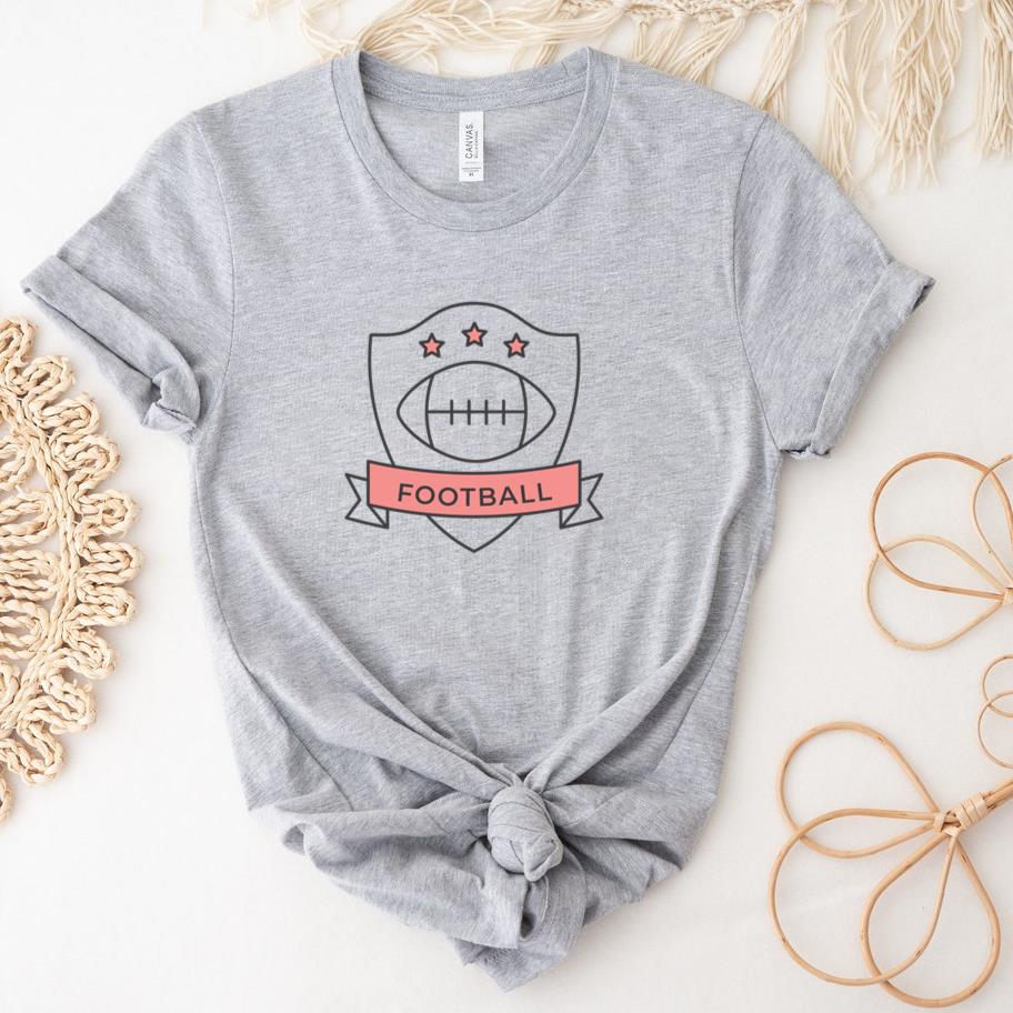 Football Ball Colored Badge Sticker T-Shirt