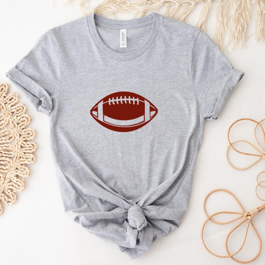 Football Ball Horizontal Cut Out T-Shirt