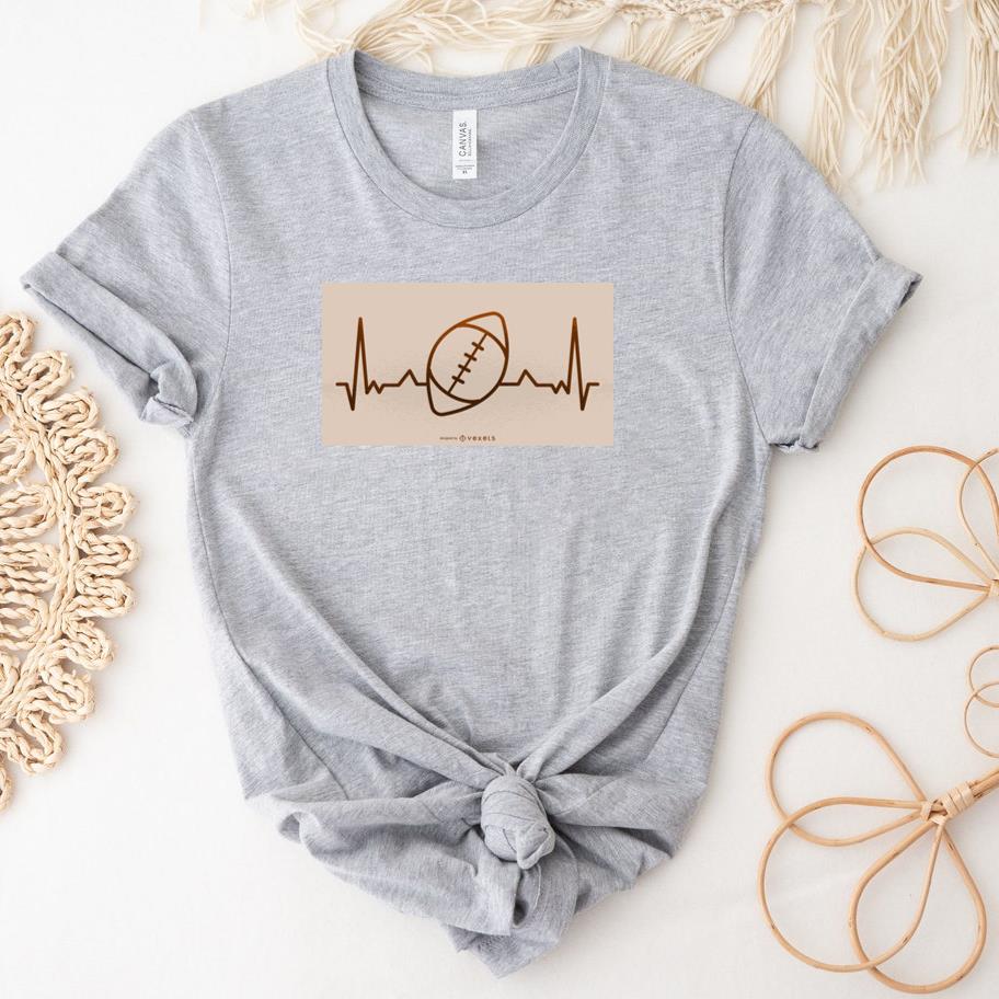 Football Heartbeat Illustration T-Shirt