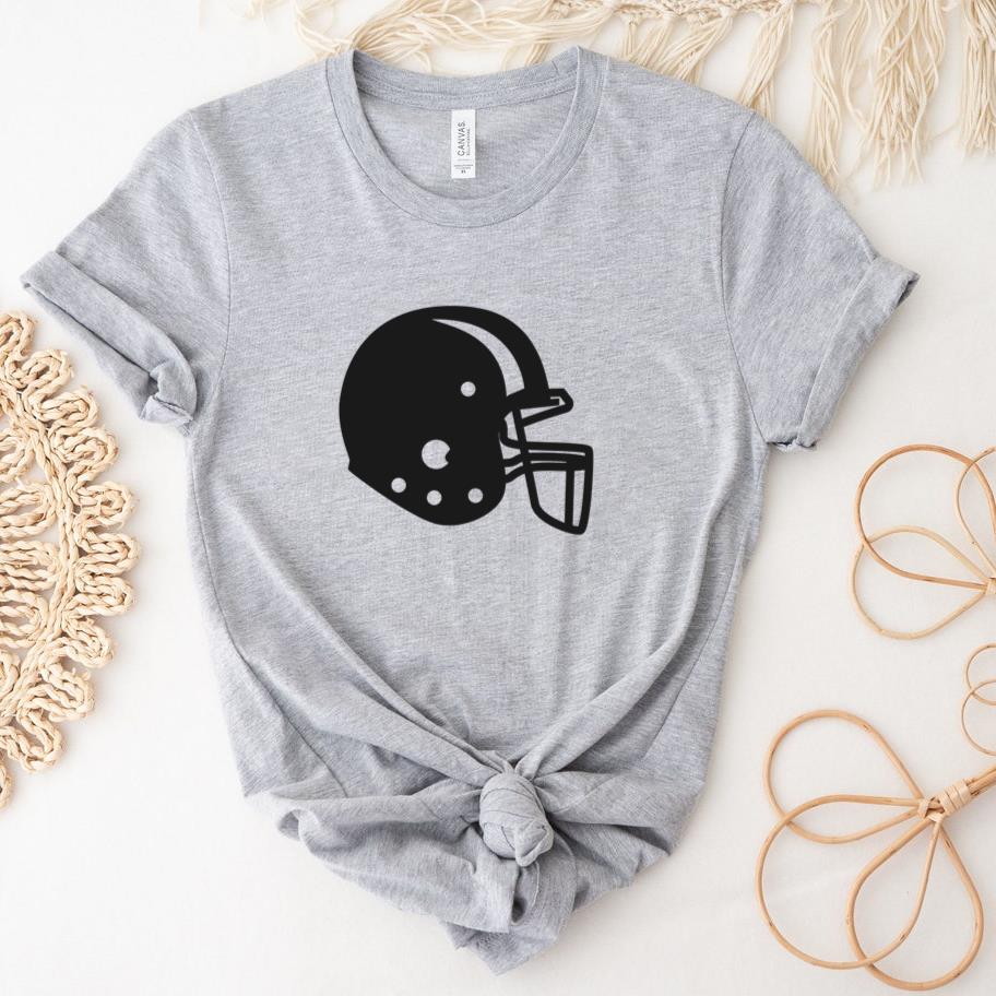 Football Helmet Cut Out T-Shirt