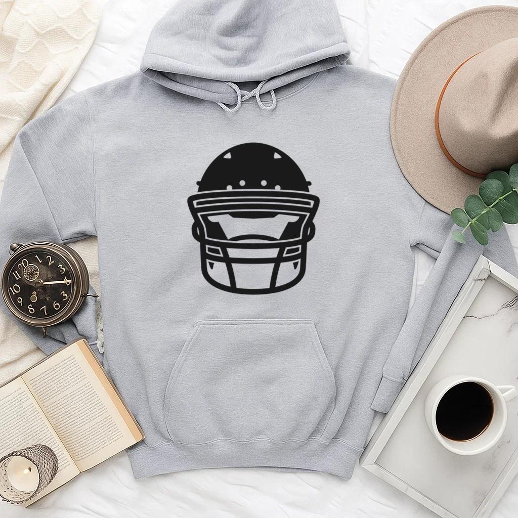 Football Helmet Front Cut Out Hoodie
