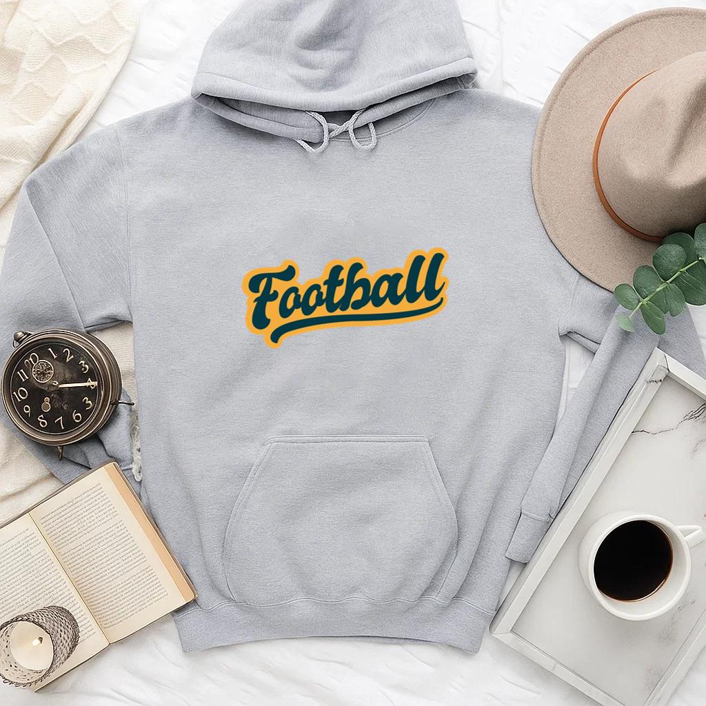 Football Lettering Sticker Hoodie
