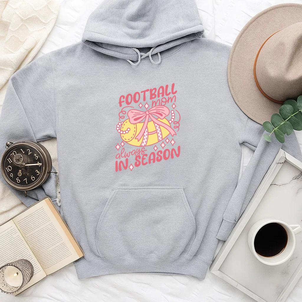 Football Mom Always In Season Design AB Hoodie