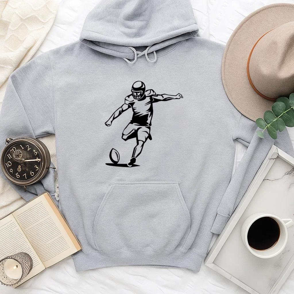 Football Player Ball High Contrast Hoodie