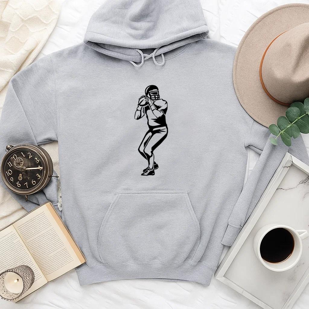 Football Player Play High Contrast Hoodie