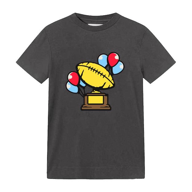 Football Trophy With Balloons And Confetti T-Shirt