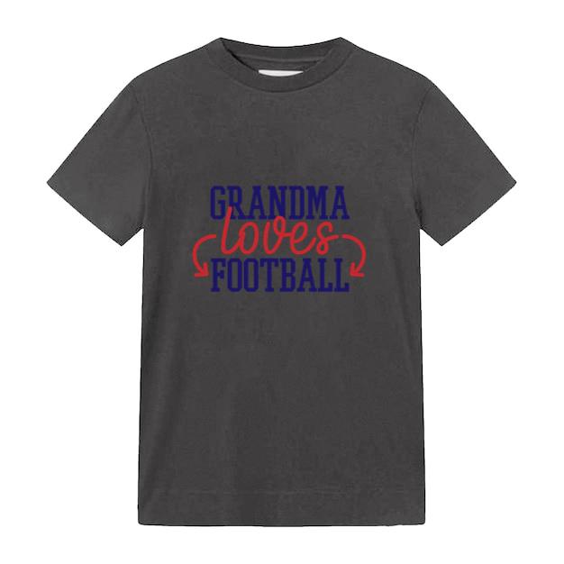Grandma Loves Football Red Blue Design JK T-Shirt