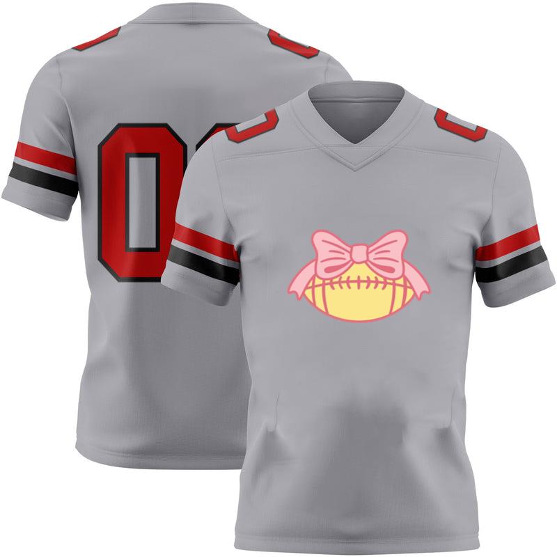 Pink Bow Football Design Football Jersey