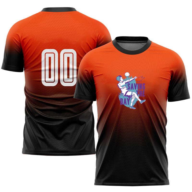 Soccer Player Kicking A Ball With The Words Saving The Day Soccer Jersey