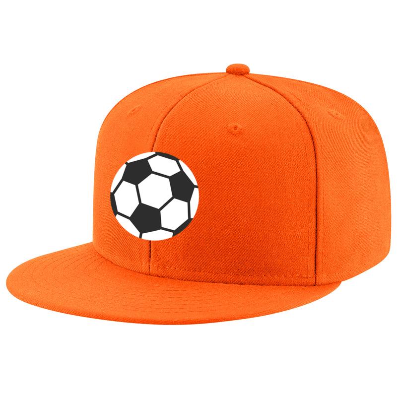 Traditional Soccer Ball Flat Cap