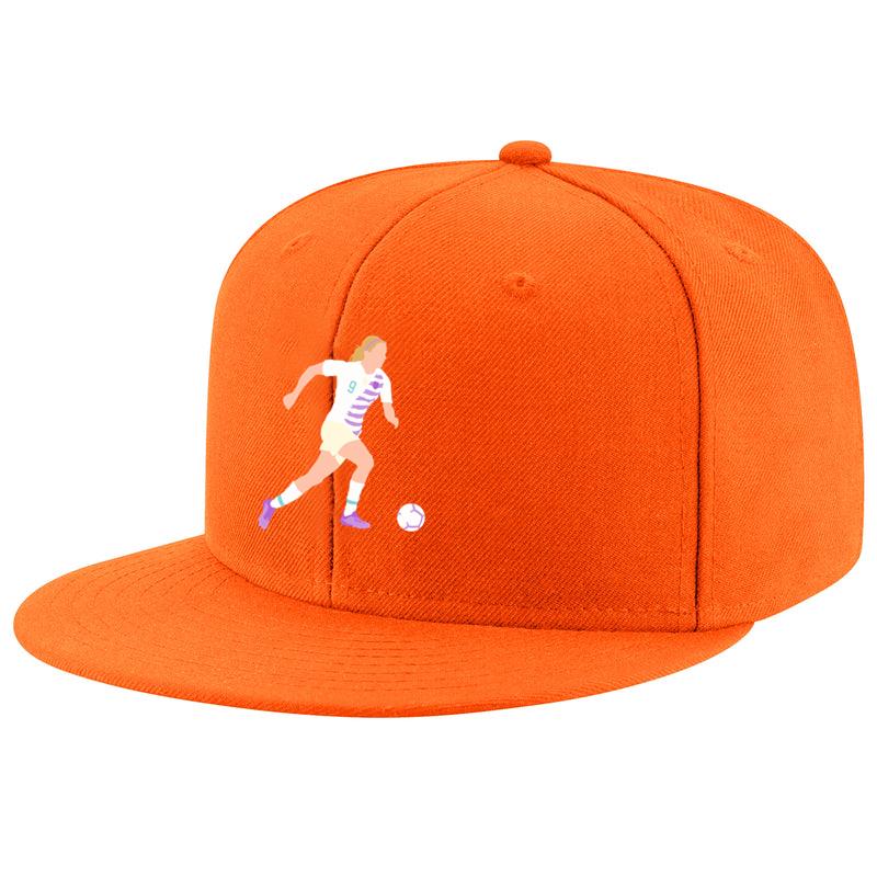 Woman Soccer Player Kicking Flat Cap
