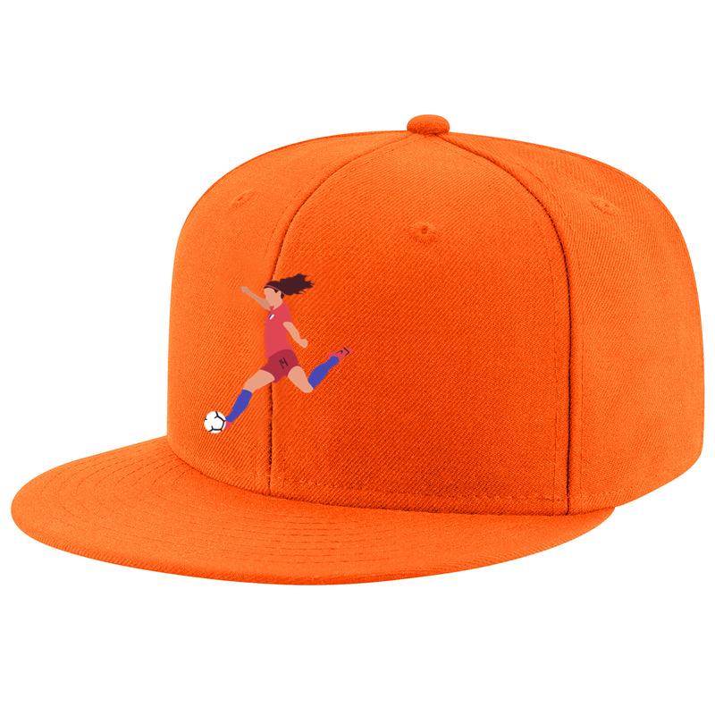 Woman Soccer Player Kicking Football Flat Cap