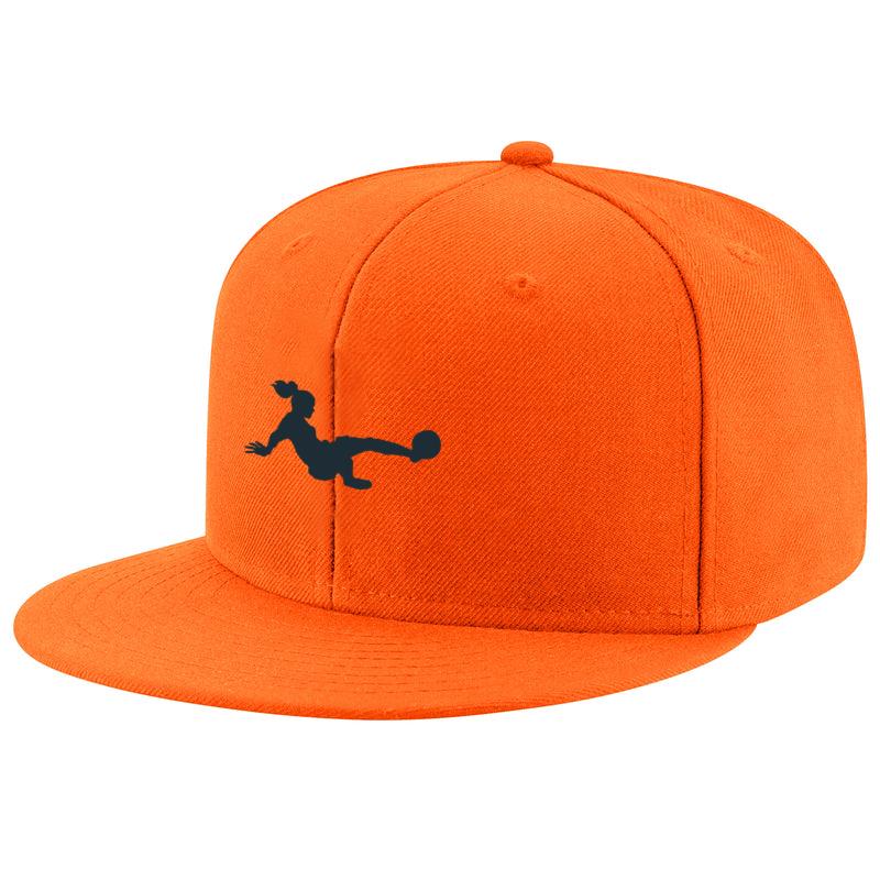 Woman Soccer Player Tackling Silhouette Cap