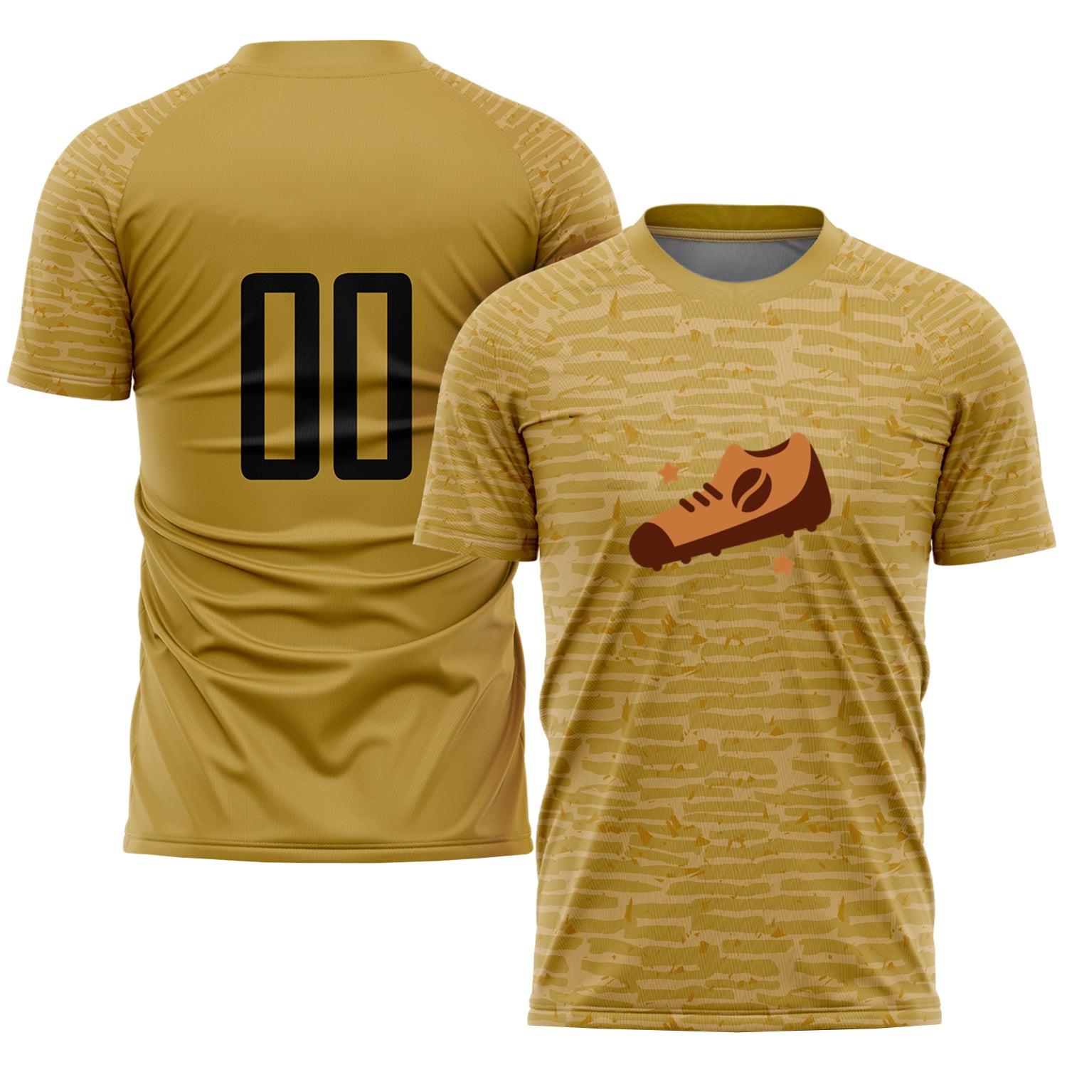 Brown Soccer Shoe With Stars On It Classic Soccer Jersey