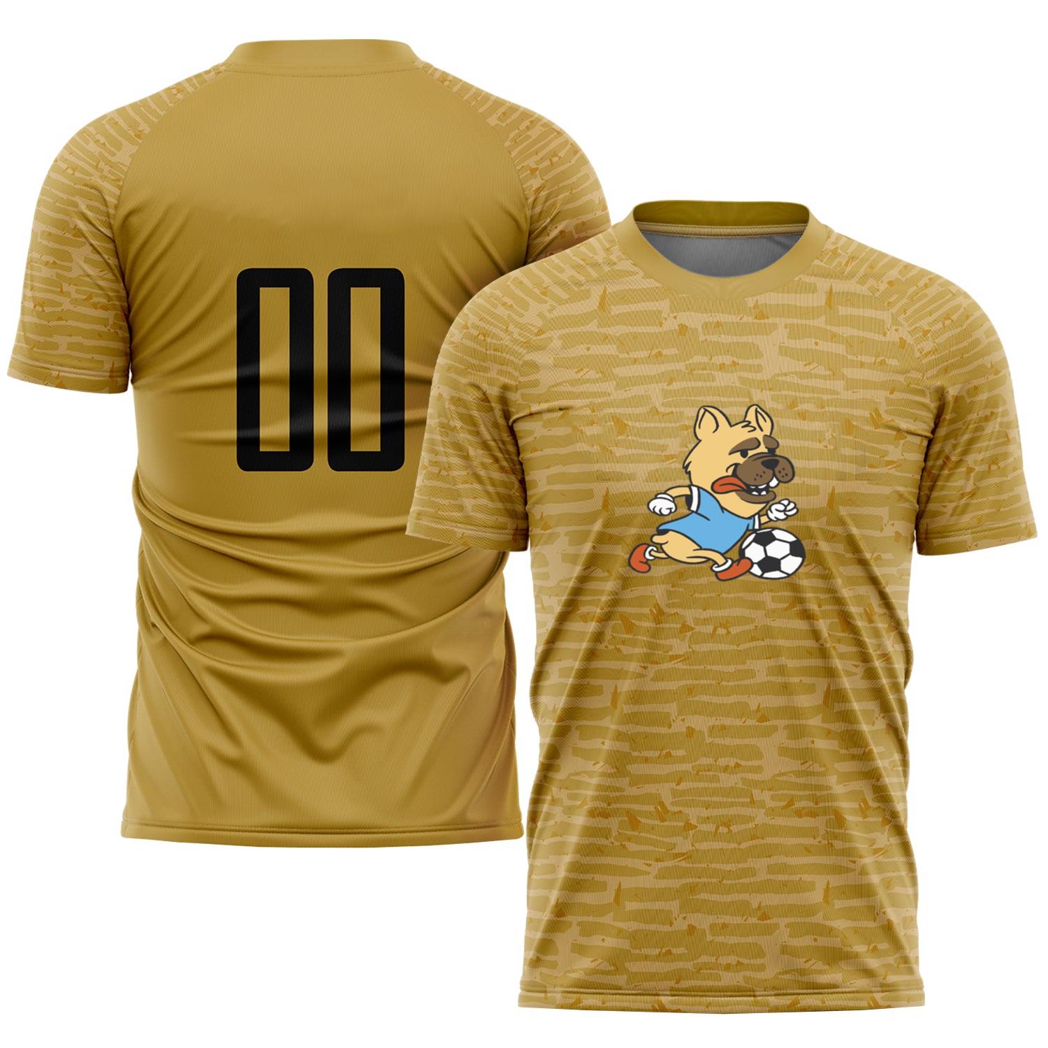 Cartoon Dog Running With A Soccer Ball Classic Soccer Jersey