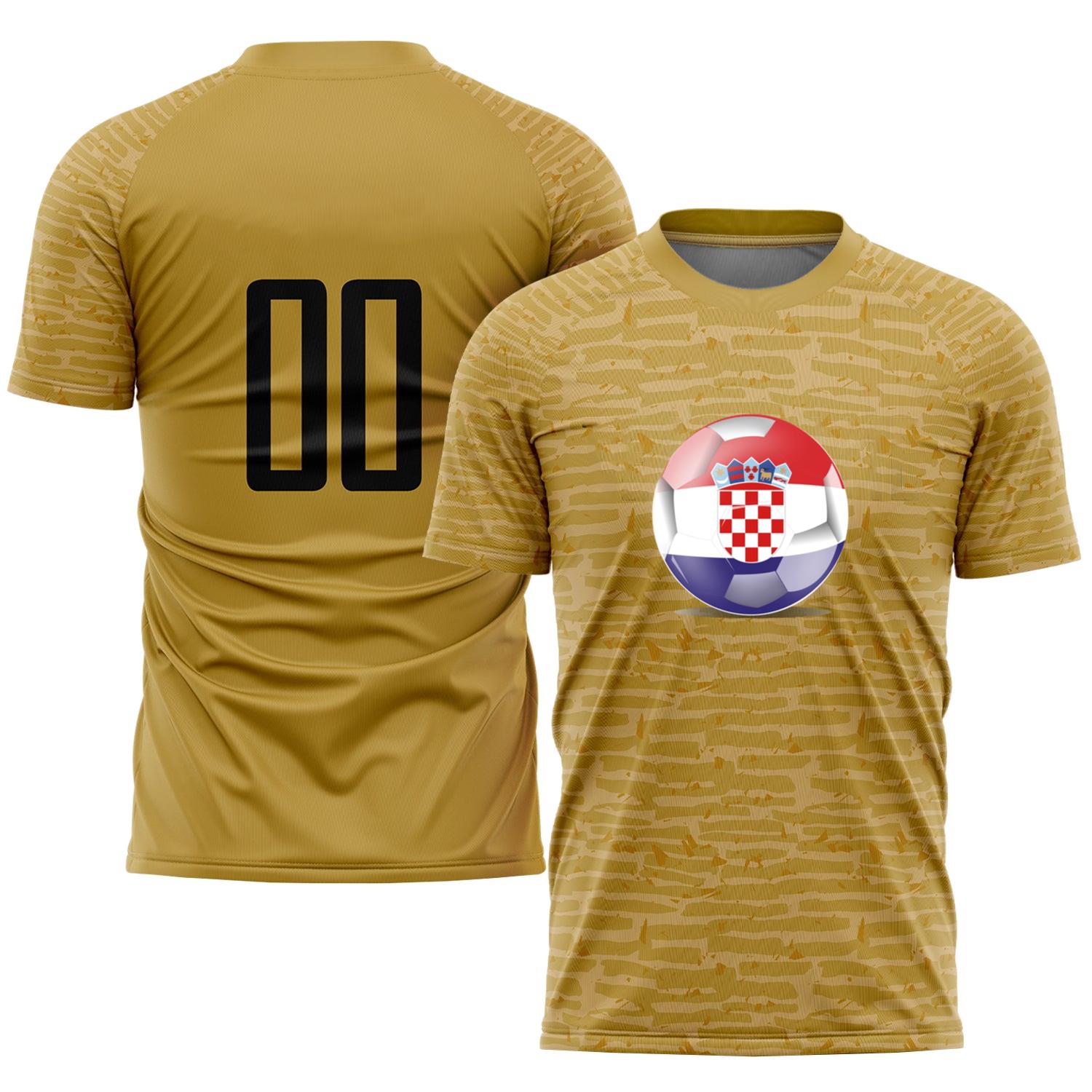 Croatia Flag Soccer Ball Classic Soccer Jersey