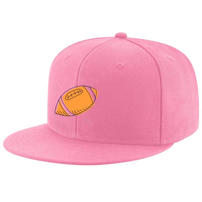 Orange Football Hand Drawn Cap - Image 3