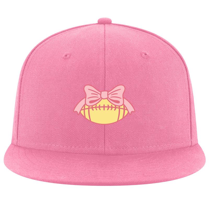 Pink Bow Football Design Cap