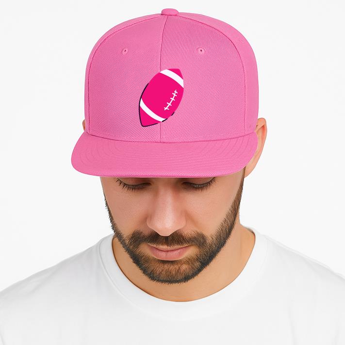 Pink Football Flat Cap - Image 4