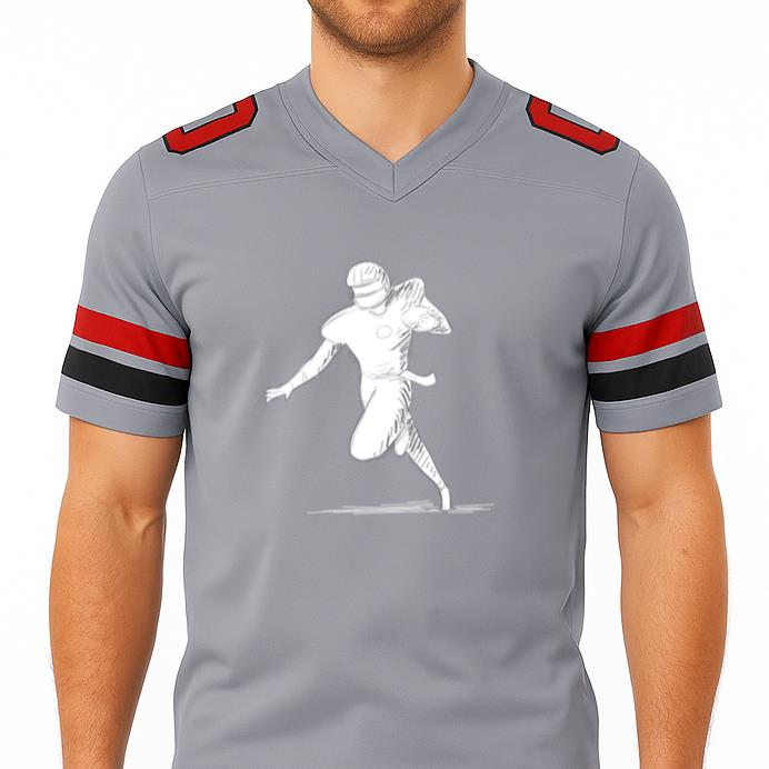 Player Outfit Helmet Ball Sketch Classic Football Jersey - Image 2