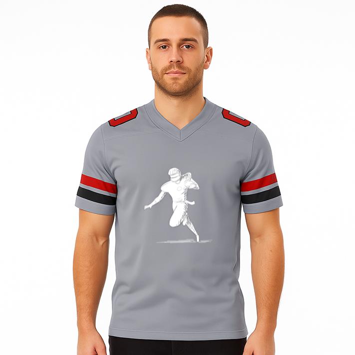 Player Outfit Helmet Ball Sketch Classic Football Jersey - Image 4