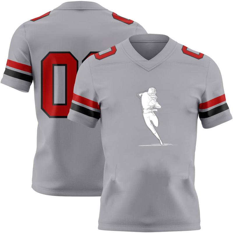 Player Running Ball Helmet Outfit Sketch Classic Football Jersey