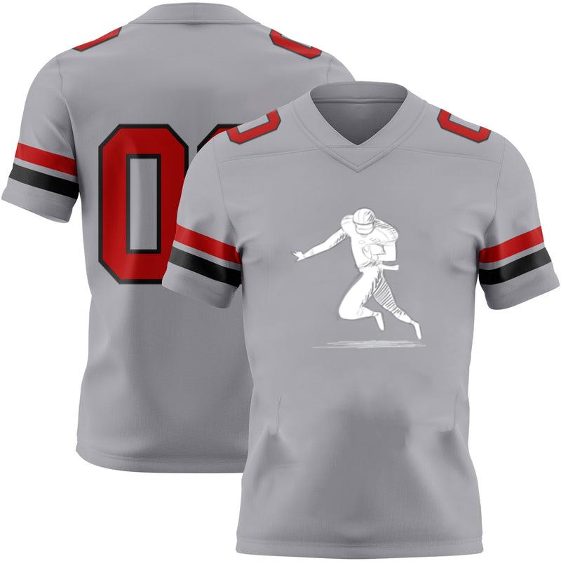Player Running Helmet Ball Outfit Sketch Classic Football Jersey