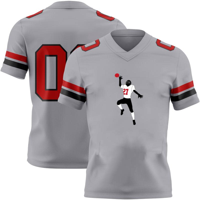 Rugby Player Catching  Classic Football Jersey