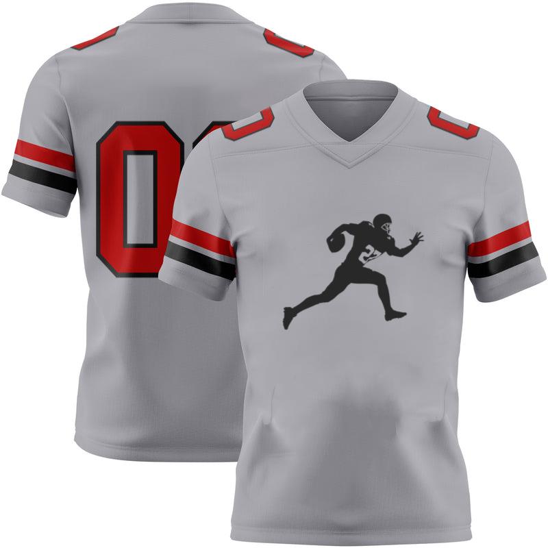 Rugby Player Running Silhouette Classic Football Jersey