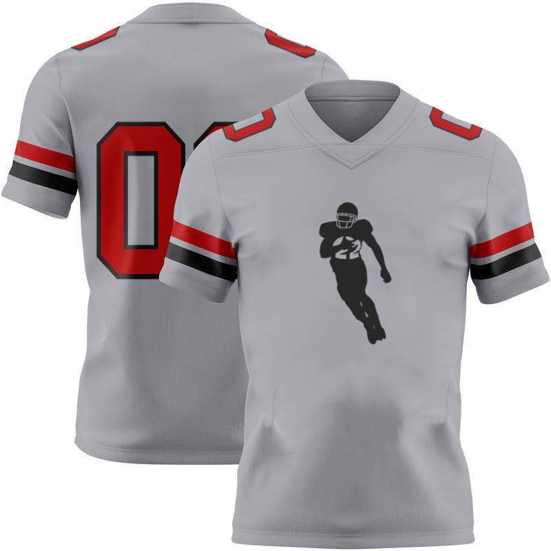 Rugby Player Running Silhouette  Classic Football Jersey