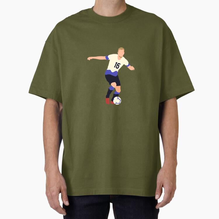 Soccer Player Playing Flat Oversized T-Shirt
