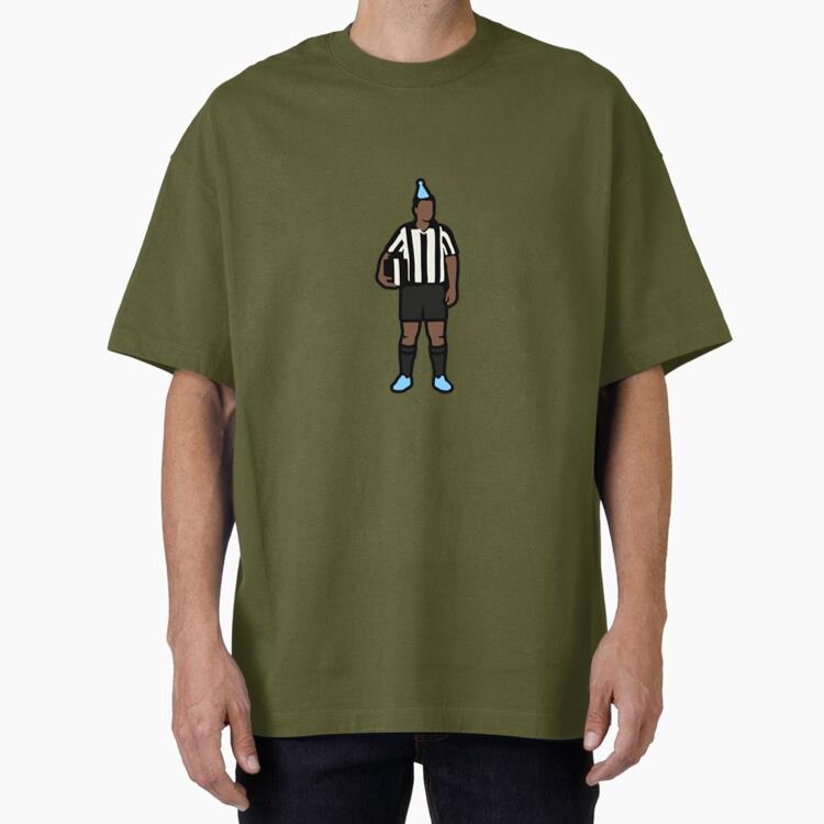 Soccer Referee With A Birthday Hat Oversized T-Shirt 