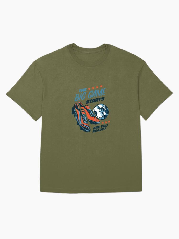 Soccer Shoes And Ball Badge Hand Drawn Oversized T-Shirt - Image 3