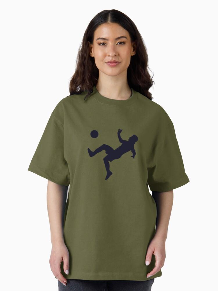 Soccer Shooting Silhouette Oversized T-Shirt - Image 2