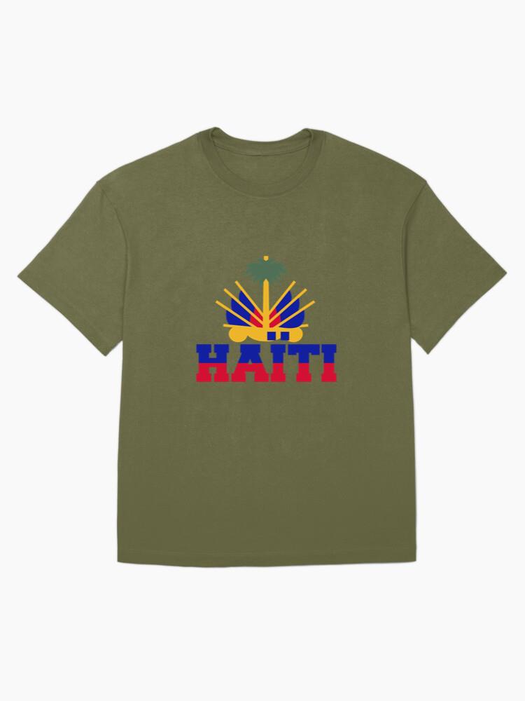 Soccer Sticker Allusive To Haiti Oversized T-Shirt - Image 3