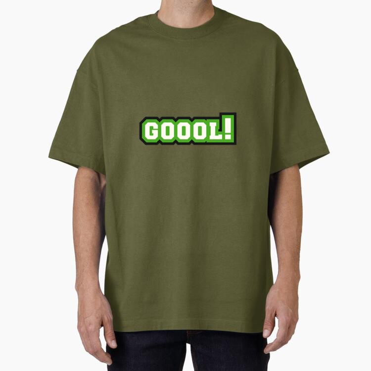 Soccer Sticker With The Word Gol Oversized T-Shirt