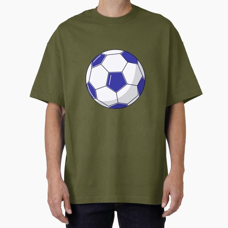 Sport Soccer Ball Illustration Oversized T-Shirt 