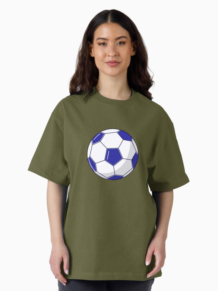 Sport Soccer Ball Illustration Oversized T-Shirt - Image 2