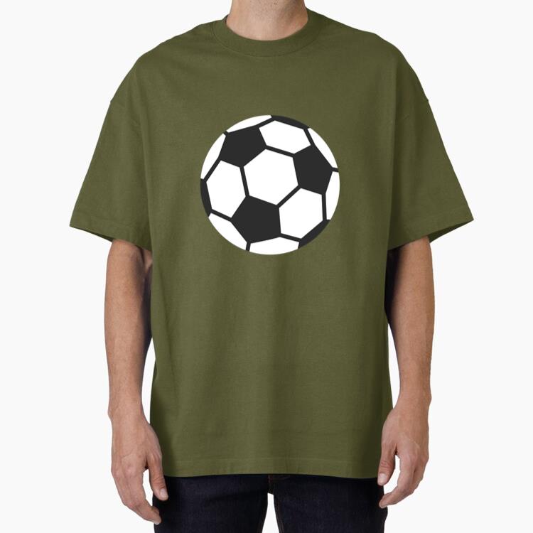 Traditional Soccer Ball Flat Oversized T-Shirt 